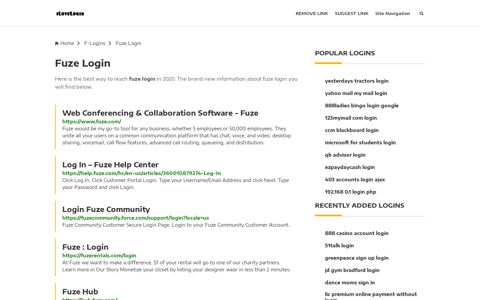 Fuze Login ❤️ One Click Access - iLoveLogin
