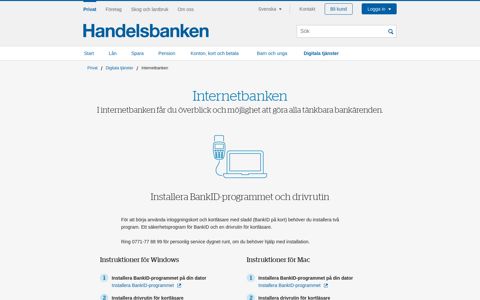 Internetbanken | Handelsbanken