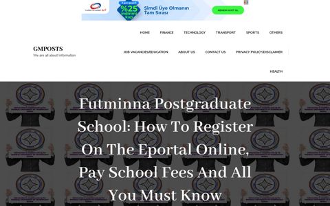 Futminna Postgraduate School: How To Register On The ...