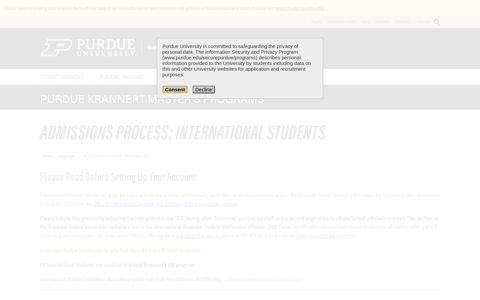 Admissions Process: International Students - Purdue Krannert