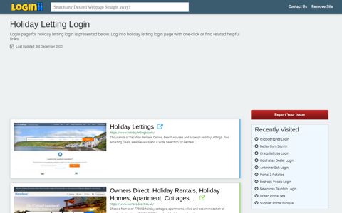 Holiday Letting Login | Accedi Holiday Letting