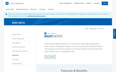 Right Notes | Demand Notes | GM Financial
