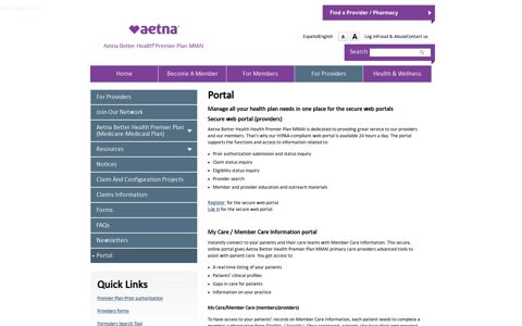 Portal | Aetna Better Health Premier Plan MMAI
