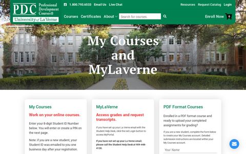 My Courses and MyLaverne - Professional Development ...