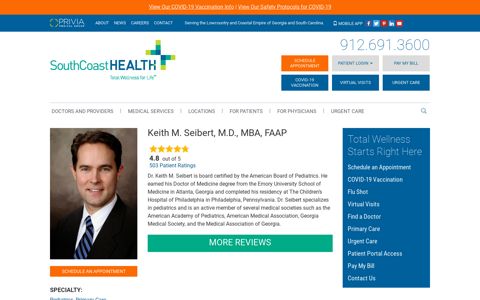 Keith M. Seibert, M.D., MBA, FAAP | SouthCoast Health