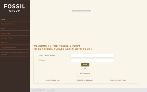 Welcome to The Fossil Care! For Login/Sign up please enter ...