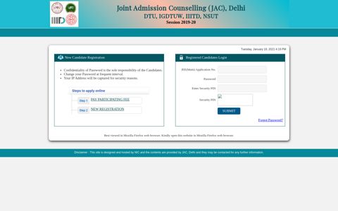 Joint Admission Counselling (JAC), Delhi