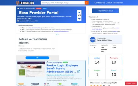 Ebso Provider Portal
