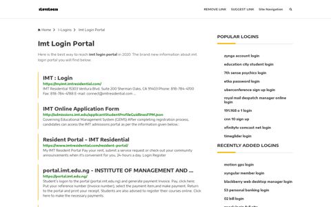 Imt Login Portal ❤️ One Click Access - iLoveLogin