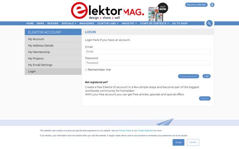 Login or create account | Elektor Magazine
