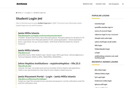 Student Login Jmi ❤️ One Click Access