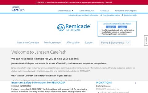Patient Resources | Janssen CarePath for REMICADE® | HCP