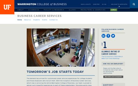 Business Career Services | UF Warrington College of Business