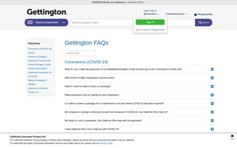 Gettington Customer Service | Gettington