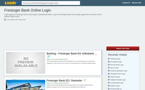 Freisinger Bank Online Login - Loginii.com
