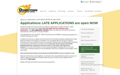 Applications: LATE APPLICATIONS are open NOW – About ...