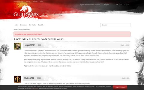 I actually already own Guild Wars... — Guild Wars 2 Forums