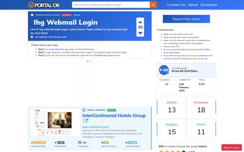 Ihg Webmail Login - Portal-DB.live