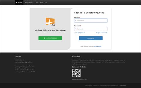 Online Fabrication/Fenestration Software - EvA Mobile