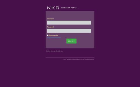 KKR Investor Portal