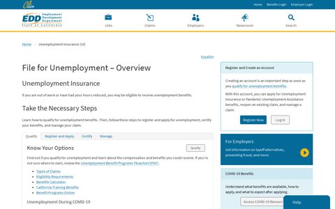 File for Unemployment - Overview | California EDD