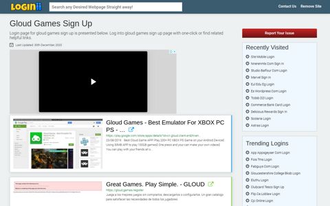 Gloud Games Sign Up - Loginii.com
