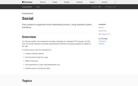 Social | Apple Developer Documentation