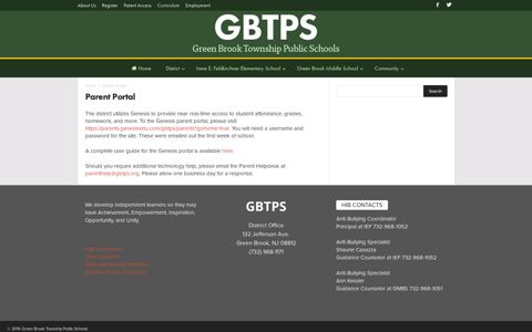 Parent Portal | gbtps