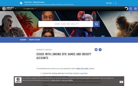 Issues with linking Epic Games and Ubisoft accounts - Ubisoft ...