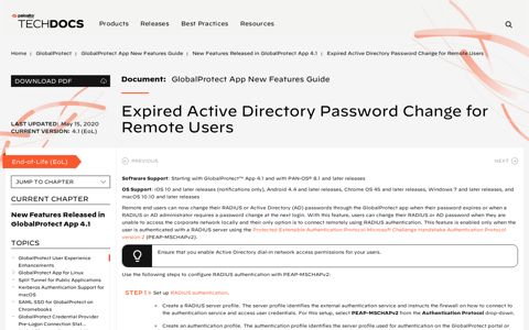 Expired Active Directory Password Change for Remote Users