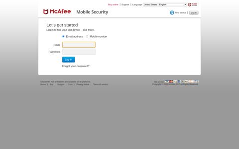 Log in to find your lost device – and more - McAfee Mobile ...