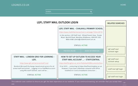 lgfl staff mail outlook login - General Information about Login