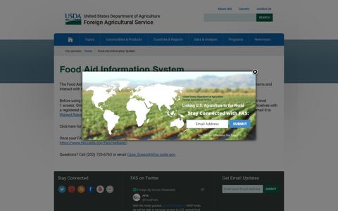 Food Aid Information System | USDA Foreign Agricultural ...