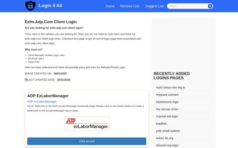 ezlm.adp.com client login - Official Login Page [100% Verified]