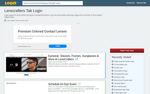 Lenscrafters Tab Login - Loginii.com