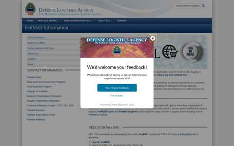 FedMall Information Page - Defense Logistics Agency