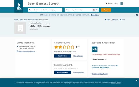 LDS Pals, L.L.C. | Better Business Bureau® Profile