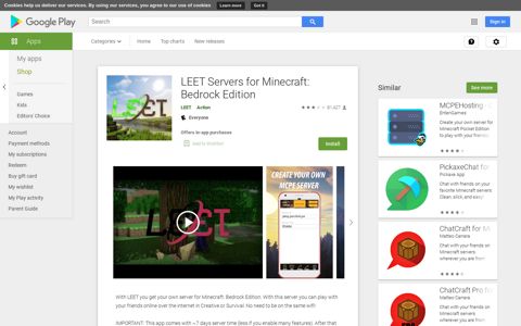 LEET Servers for Minecraft: Bedrock Edition - Apps on Google ...