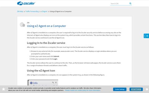 Using eZ Agent on a Computer | Zscaler