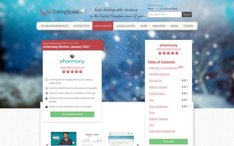 eHarmony Review December 2020 - DatingScout.co.uk
