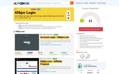 Klikjer Login - A database full of login pages from all over the ...
