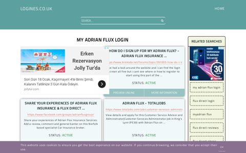 my adrian flux login - General Information about Login