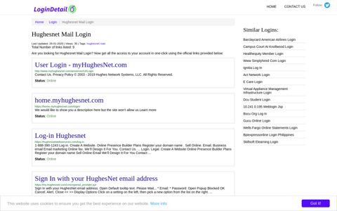 Hughesnet Mail Login User Login - myHughesNet.com - http ...
