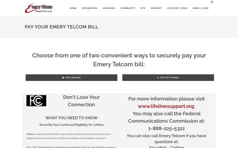 Pay Your Emery Telcom Bill