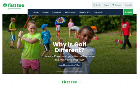 First Tee - Greater Charlotte - introducing golf to young people