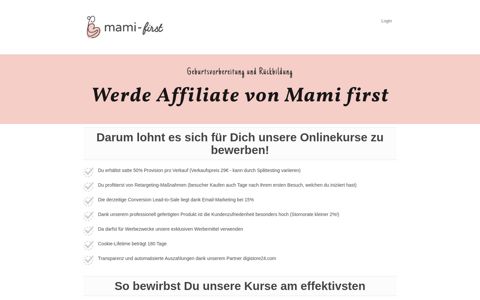 Affiliate Programm — Online Rückbildungskurse ... - Mami- first