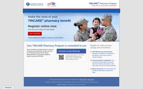 TRICARE® Pharmacy Home Delivery | Express Scripts®