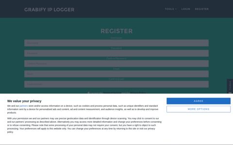 Register - Grabify IP Logger & URL Shortener