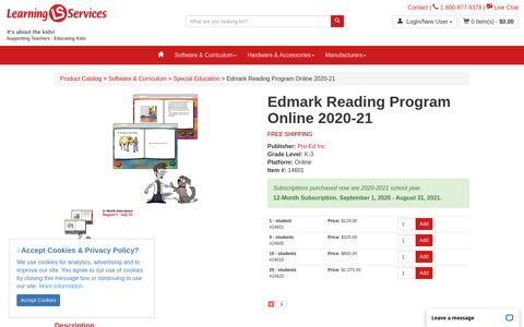 Edmark Reading Program Online 2020-21 | Special Education