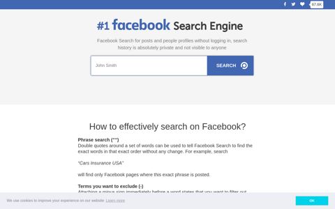 Facebook Search – Find Posts and Person Profiles